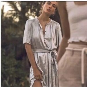 Anthropologie Sabina Musayev Metallic Mini Dress